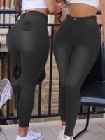 Kadın Yüksek Bel Dar Kesim Kot Pantolon