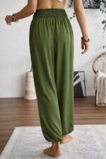 Kadın Yüksel Bel Yoğun Büzgü Detaylı Aerobin Pantolon - Görsel 4