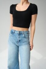 Geniş Yaka Bady - Siyah - Görsel 2