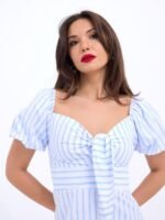 5948 ELBİSE-LOS ANGELES ÇİZGİLİ - Görsel 2