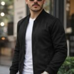 Erkek önden Fermuarlı Içi Astarlı Süet Ceket