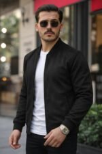 Erkek önden Fermuarlı Içi Astarlı Süet Ceket