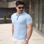 Erkek Polo Yaka Fermuar Detaylı Tişört