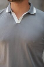 Erkek Hemşire Yaka Kısa Kollu Tişört - Görsel 3