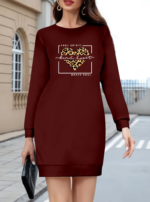 Kadın Uzun Kollu Bisiklet Yaka Desenli Viskon Iki Iplik Bluz - Görsel 3