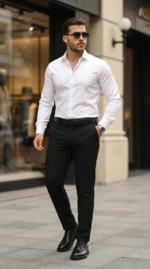 Erkek Saten Klasik Gömlek - Görsel 3