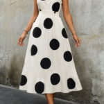 Kadın Kolsuz Boyundan Bağlamalı Beli Lastikli Dijital Baskı Süprem Uzun Elbise