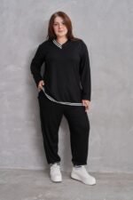 Kadın Yeni Sezon Uzun Kollu Ribana Detay Ikili Takım - Görsel 7