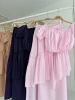 Büzgülü Crop Kat Detaylı Fırfır Etekli Takım 10196 - Görsel 12