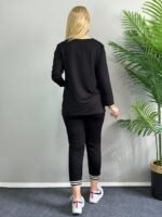 Kadın Yeni Sezon Uzun Kollu Ribana Detay Ikili Takım - Görsel 3