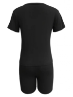 Kadın Kısa Kollu çapa Baskılı Viskon Ikili Takım - Görsel 5