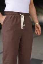 Erkek İthal Yıkamalı Keten Pantolon - Görsel 9