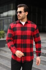 Erkek Ekose Desenli Oduncu Gömlek - Görsel 5