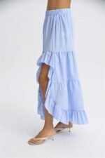 Audrey Fıfrlı Yırtmaç Detay Etek 4037 - Görsel 6