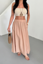 ETEK ŞANEL BOY SOFT KUMAŞ - Bej - Görsel 2