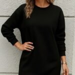 Kadın Uzun Kollu Bisiklet Yaka Iki Iplik Elbise