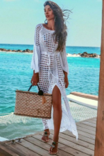 Kadın Ispanyol Kollu Triko Tam Boy Pareo - Görsel 14