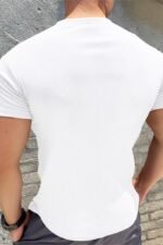 Erkek Kısa Kollu Bisiklet Yaka Burgu Tişört - Görsel 2