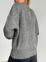 Kadın Uzun Kollu Düğme Detay Triko Hırka - Görsel 3