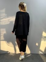 Kadın Iki Iplik Viskon Pamuk Kumaş Arma Detaylı Ikili Takım - Görsel 2