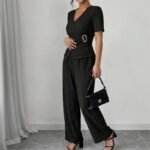 Kadın Toka Detaylı Kruvaze Takım