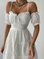 Lucca Kolu Lastikli Mini Elbise - Görsel 5