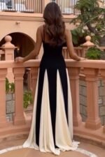 Kadın Eteği Parçalı Sıfır Kol Maxi Elbise - Görsel 3