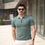 Erkek Polo Yaka Fermuar Detaylı Tişört