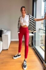 Kadın Yüksek Bel Içi şardonlu Fırsat ürün Toparlayıcı Tayt - Görsel 3