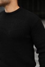 Erkek Bisiklet Yaka Örme Kazak - Görsel 5