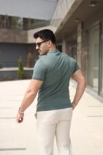 Erkek Polo Yaka Fermuar Detaylı Tişört - Görsel 2