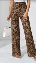 Kadın Yüksek Bel Paçaya Doğru Geniş Dalgıç Pantolon