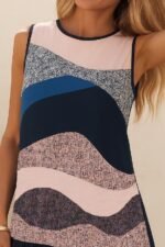 Kadın Kolsuz Sırttan Bağlamalı Fırfırlı Leopar Desenli Dalgıç Elbise - Görsel 3