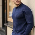 Erkek Saç örgü Desenli Uzun Kollu Triko