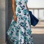 Kadın Omuzlardan Açık Ip Askılı Desenli Uzun Süprem Elbise