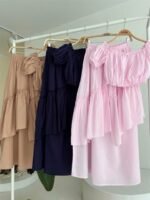 Büzgülü Crop Kat Detaylı Fırfır Etekli Takım 10196 - Görsel 11