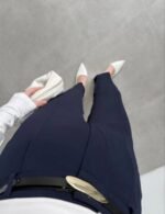 Kadın Yüksek Bel Kemer Dahil Hacuc Pantolon - Görsel 2