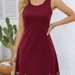 Kadın Askılı Yuvarlak Yakalı çiçek Desenli Ithal Krep Kısa Elbise