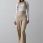 Beli Yarım Lastikli Palazzo Pantolon - Camel