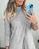 Kadın Uzun Kollu Balıkçı Yaka önden Düğmeli Bluz Ve Pantolon Yumoş Ikili Takım - Görsel 2