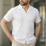 İki İplik Kumaş  Gömlek - Beyaz