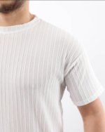 Erkek Kısa Kollu örgü Kumaş Bisiklet Yaka T-shirt - Görsel 2