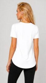 Kadın Yırtmaç Detaylı Viskon Kumaş Bluz - Görsel 2