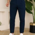 Erkek Belden Düğmeli Cepli Dokuma Pantolon