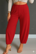 Kadın Yüksek Bel Krep Pantolon - Görsel 2