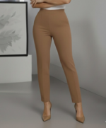 Kadın Yüksek Bel Ithal Krep Pantolon