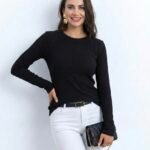 Kadın Uzun Kollu Bisiklet Yaka Triko Kazak