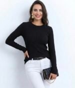 Kadın Uzun Kollu Bisiklet Yaka Triko Kazak