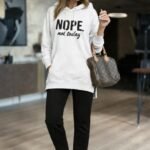 Kadın Uzun Kollu Kapşonlu Bağcıklı Viskon Iki Iplik Sweat