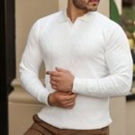 Erkek Saç örgü Desen Uzun Kollu Triko